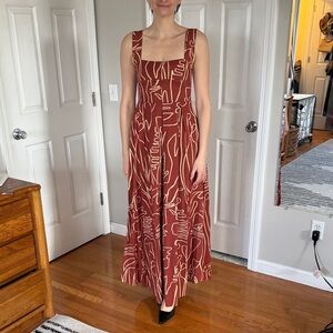 Bel Kazan Janie Square Neck Dress Mocha Rye